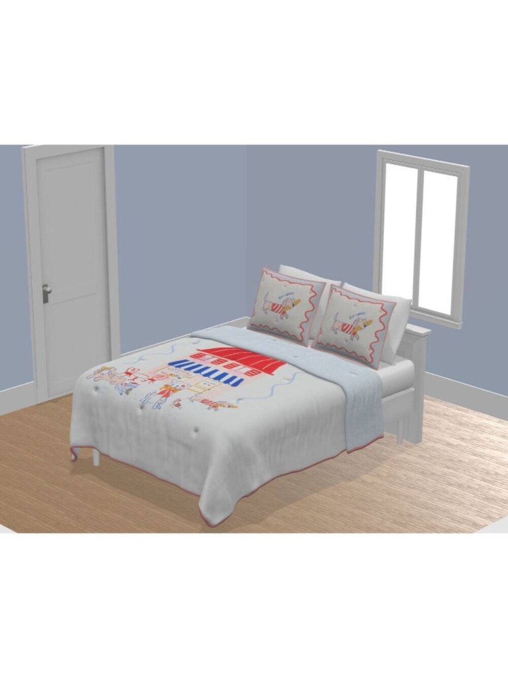 Target Full/Queen Paris Patisserie Scene Kids' Comforter Set - Pillowfort™ Dogs - Picture 5 of 14